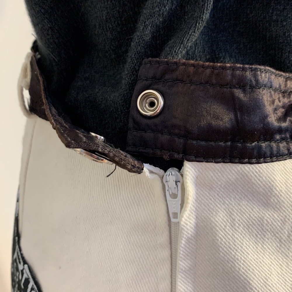 White Mini Skirt Bitch Vintage Upcycled Sonia Rykiel Festival Sustainable - Picture 7 of 8